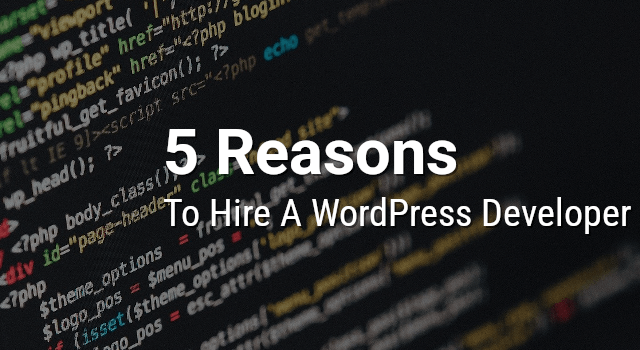 5 Reasons To Hire A WordPress Developer