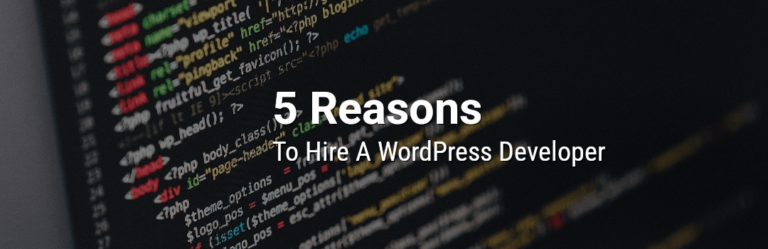 5 Reasons To Hire A WordPress Developer